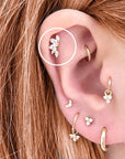 Marquise Fan Screw Ball Back Earring | Single