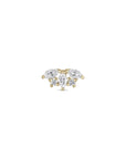 Moissanite Bloom Flat Back Earring