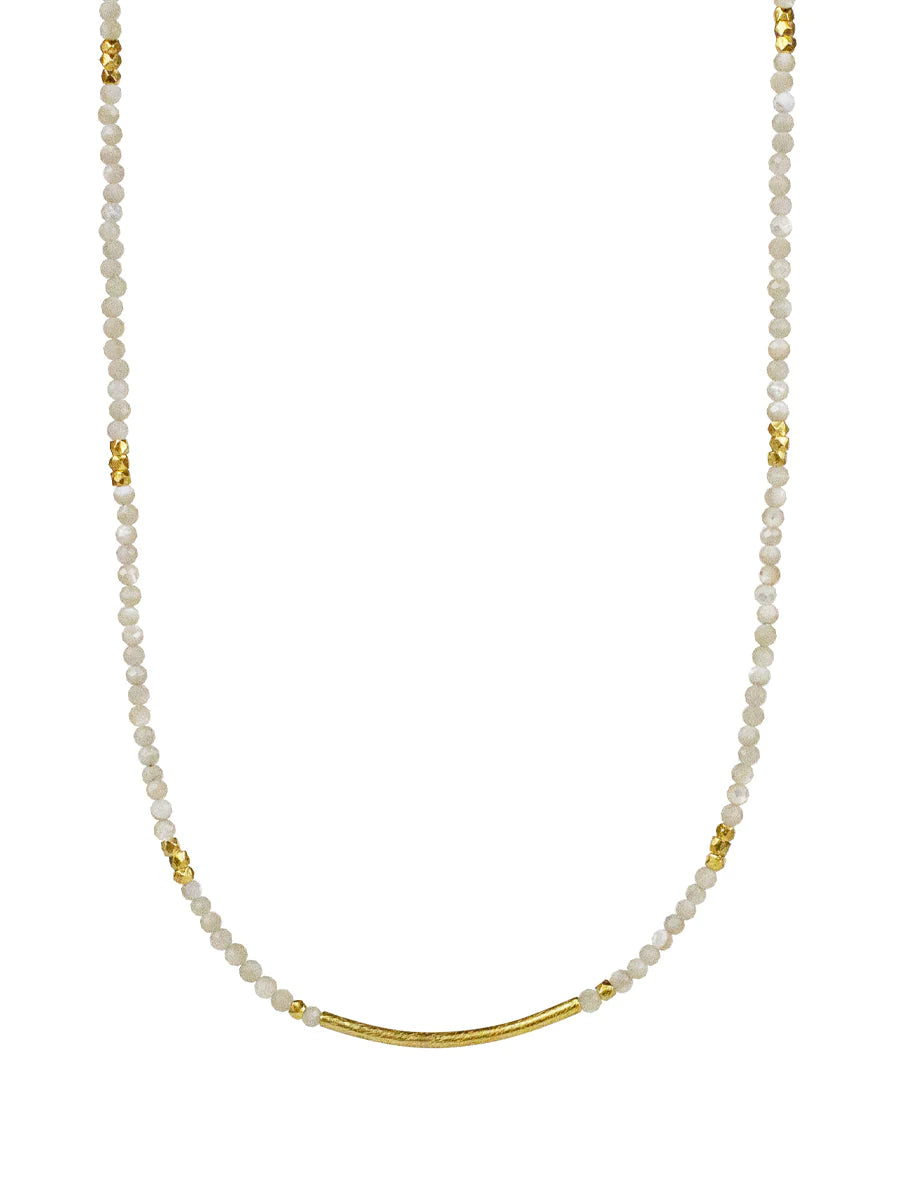Zephyr Beaded Necklace Necklaces Lulu Designs Mother of Pearl  