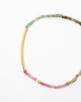 Curved Bar Gemstone Bracelet