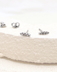 Three Stone Prong Bar Studs