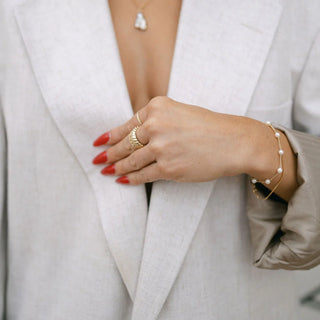Pearl Station Bracelet | 10K