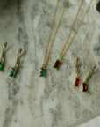 Tiny Emerald Cut CZ Necklace