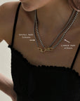 Nova Round Box Chain Necklace | Two-Tone