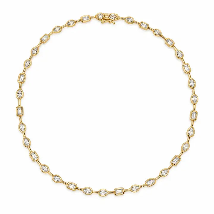 Serena Bezel Tennis Necklace