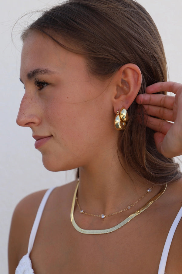 Coco Chunky Hoop Earrings Earrings Katie Waltman Jewelry   