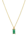 Tiny Emerald Cut CZ Necklace