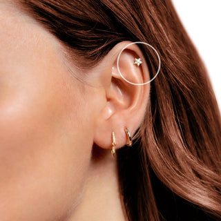 Flower Cartilage Earring | Single | Flat Back