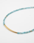 Curved Bar Gemstone Bracelet