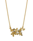 In Line Wild Rose & Bee Ruby Necklace