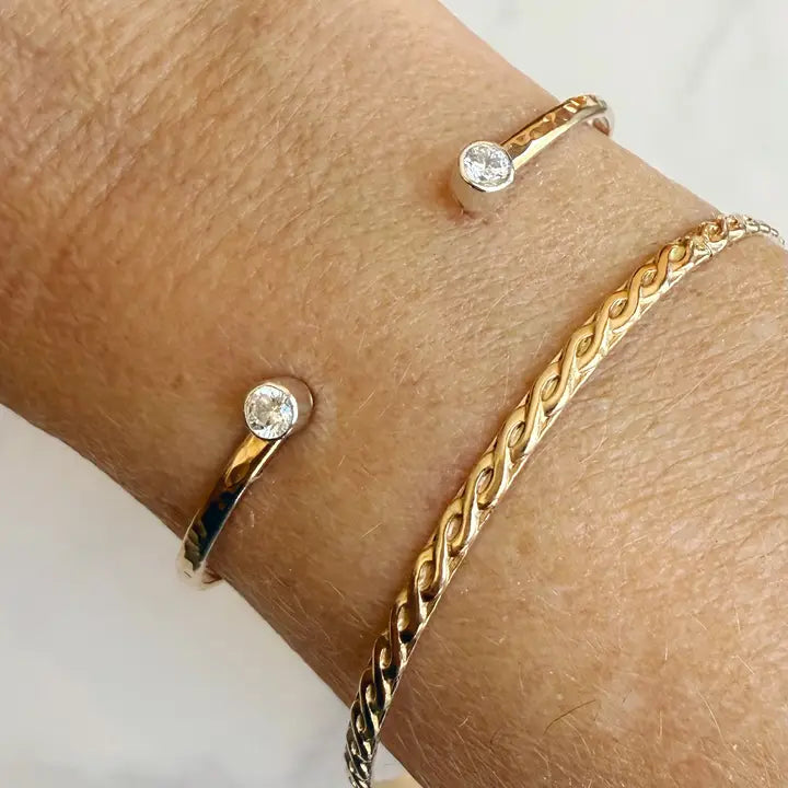Swarovski Hammered Cuff