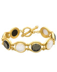 Keiko Bracelet | Mother of Pearl & Pyrite