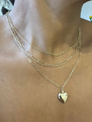 14K Tiny Hearts Chain Necklace