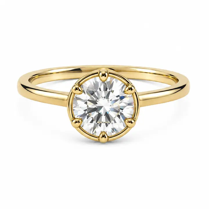 Round Cut Bezel Ring