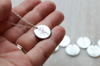 New Style Birth Flower Necklaces | Silver Necklaces LaaLee Jewelry   