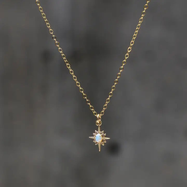 Opal Star Necklace