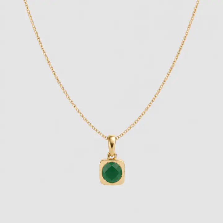 Deco Necklace | Green Onyx