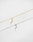 Dainty Lucky Horn Necklace