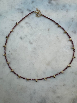 Khaya Beaded Gem Necklace