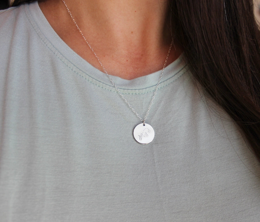 Birth Flower Necklace | Silver Necklaces LaaLee Jewelry   