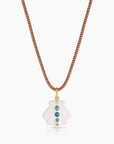 Maris White Enamel Shell Necklace