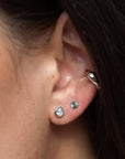 Delta Fluted Studs | Silver