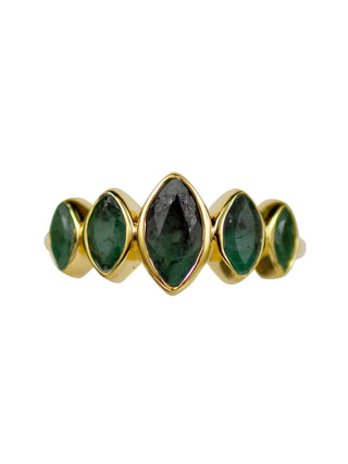 Adela Marquise Ring Rings Lulu Designs Emerald 6 