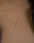 Diamond Stack Necklace | 14K