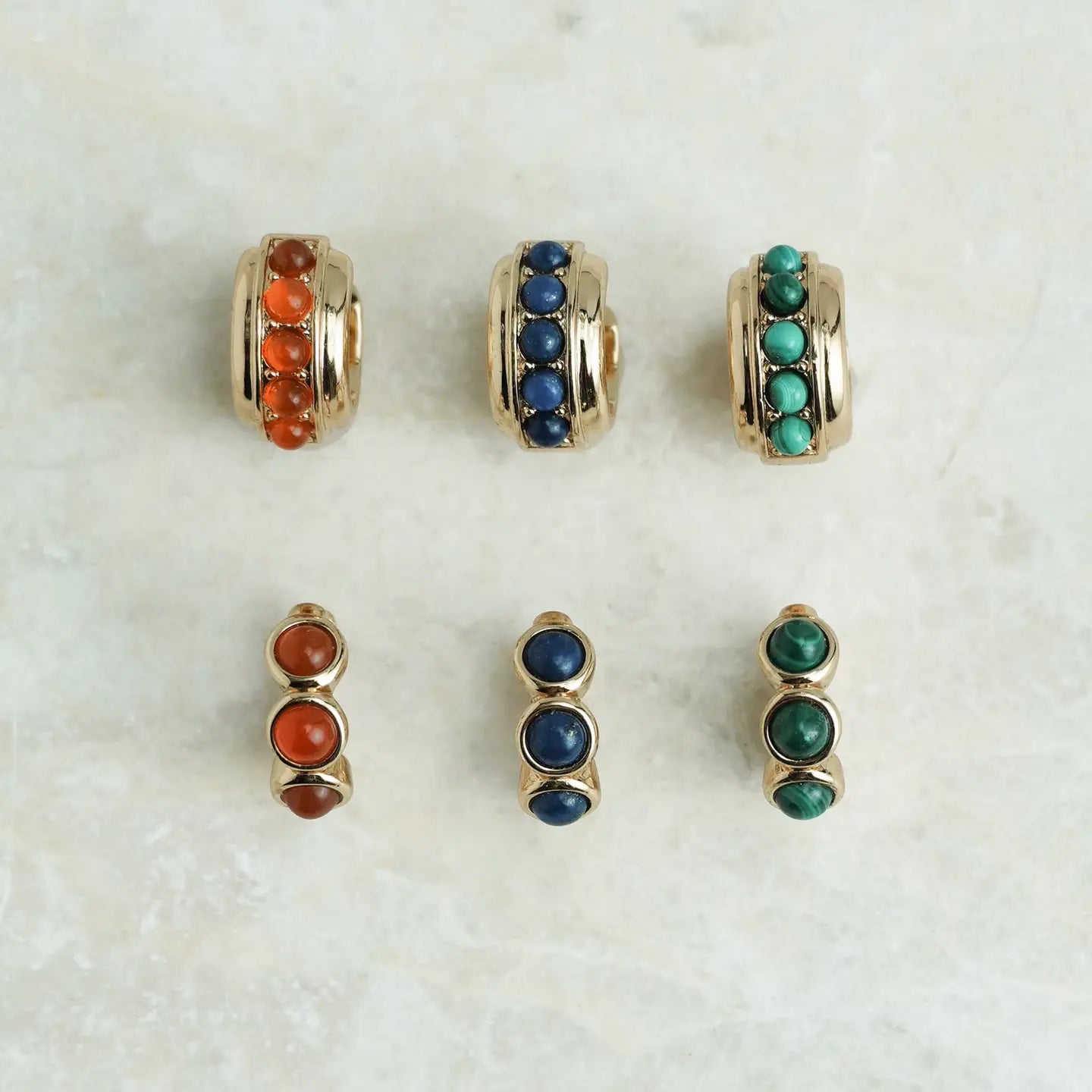 Corynn Gemstone Huggies | Lapis Lazuli