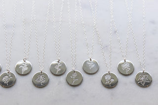 Birth Flower Necklace | Silver Necklaces LaaLee Jewelry   