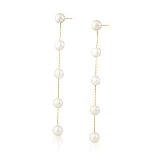 Valentina Pearl Drop Earrings Earrings Sahira Jewelry Design   