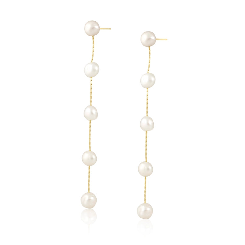 Valentina Pearl Drop Earrings Earrings Sahira Jewelry Design   