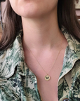 Inlay Pendant Necklace | Butterfly Motif