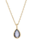 Blue Sapphire Lento Necklace | 14K