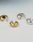 Chubby Hoop Studs | 10K
