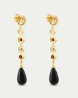 Carmen Deco Drop Earrings | Garnet - White Topaz