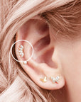 Marquise Fan Screw Ball Back Earring | Single