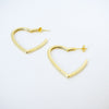 Open Heart Brass Hoop Earrings Earrings P&K   