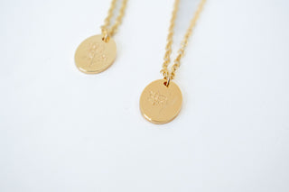 Birth Flower Necklace | Goldfill Necklaces LaaLee Jewelry   