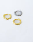 Tiny Rope Huggie Hoop | Single Earrings P&K Gold  