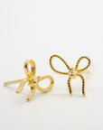 Tiny Bow Stud Earrings