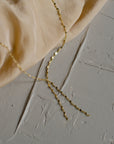 Double Strand Shimmer Coin Lariat Necklaces P&K   