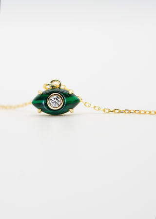 Gemstone Eye Charm Necklace