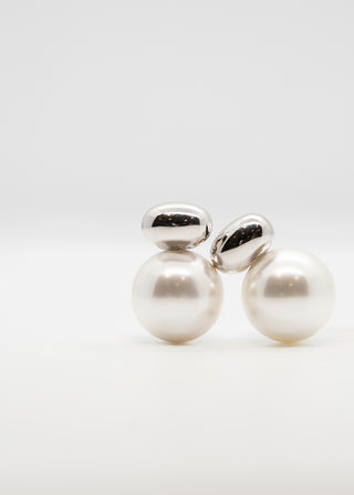 Large Pearl Ball Earrings