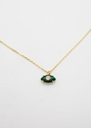 Gemstone Eye Charm Necklace