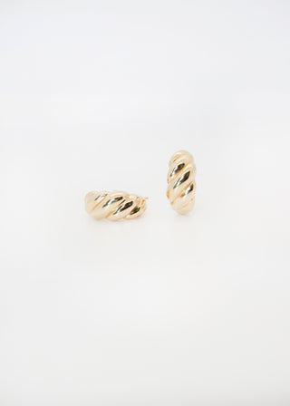 Croissant Hoop Earrings | 14K