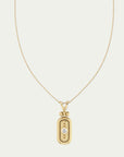 Louis Deco Pendant Necklace | White Topaz