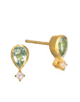 True Self Green Amethyst Studs