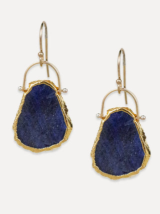 Wave Earrings | Blue Sapphire