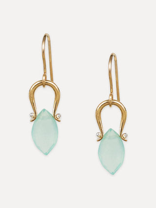 Nova Earrings | Aqua Chalcedony